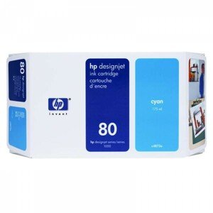 HP C4846A - originálna cartridge HP 80, azúrová, 350ml