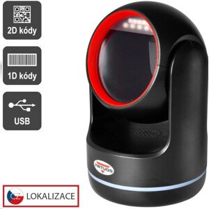 Virtuos CCD 2D čítačka Virtuos HT-861A, stacionárne, USB, čierna