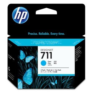 HP CZ134A - originálna cartridge HP 711, azúrová, 29ml 3ks