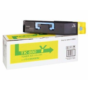 KYOCERA TK880Y - originálny toner, žltý, 18000 strán