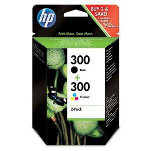 HP CN637EE - originálna cartridge HP 300, čierna + farebná, 2x4ml