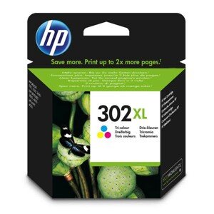 HP F6U67AE - originálna cartridge HP 302-XL, farebná, 8ml