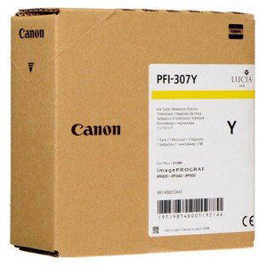 CANON PFI-307 Y - originálna cartridge, žltá, 330ml