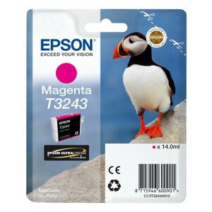 EPSON T3243 (C13T32434010) - originálna cartridge, purpurová, 14ml