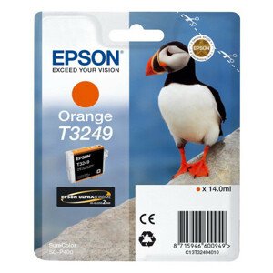 EPSON T3249 (C13T32494010) - originálna cartridge, oranžová, 14ml