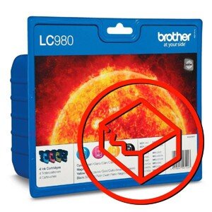 BROTHER LC-980 - originálna cartridge, farebná, 4x300