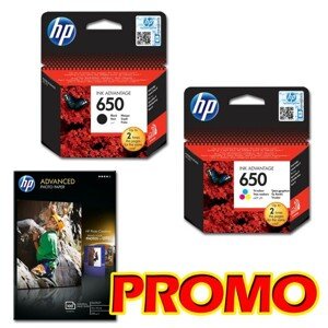 HP CZ101AE - originálna cartridge HP 650, čierna