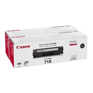 CANON CRG-718 BK - originálny toner, čierny, 13600 strán 2ks