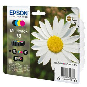 EPSON T1806 (C13T18064022) - originálna cartridge, čierna + farebná, 1x5,2ml/3x3,3ml