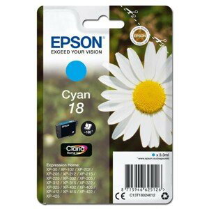 EPSON T1802 (C13T18024012) - originálna cartridge, azúrová, 3,3ml