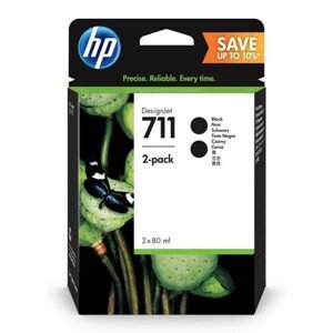 HP P2V31A - originálna cartridge HP 711, čierna, 80ml 2ks