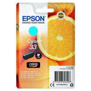 EPSON T3342 (C13T33424012) - originálna cartridge, azúrová, 4,5ml