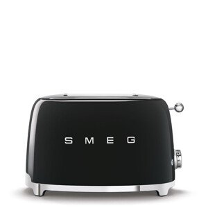 Smeg TSF01BLEU sendvičovač / hriankovač, 2 toasty, 6 úrovní opekania, zásuvka na omrvinky, štýl. 50. rokov, čierna