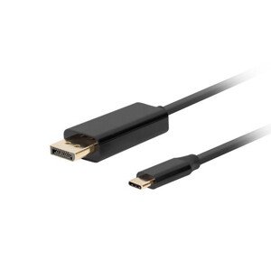 Lanberg USB-C(M)->DisplayPort(M) kábel 0,5m 4K 60Hz čierna