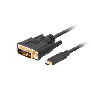 Lanberg USB-C(M)->DVI-D(24+1)(M) kábel 0,5m čierna