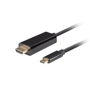 Lanberg USB-C(M)->HDMI(M) kábel 0,5m 4K 60Hz čierna