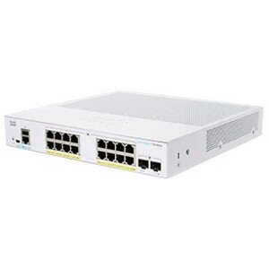 Cisco switch CBS250-16P-2G-UK (16xGbE, 2xSFP, 16xPoE+, 120W, fanless) - REFRESH