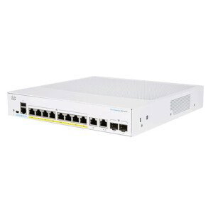 Cisco switch CBS250-8P-E-2G-UK (8xGbE, 2xGbE/SFP combo, 8xPoE+, 60W, fanless) - REFRESH