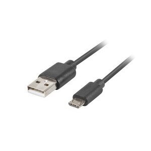 LANBERG USB Micro (M) na USB-A (M) 2.0 kábel 3m, čierny, rýchle nabíjanie 3.0
