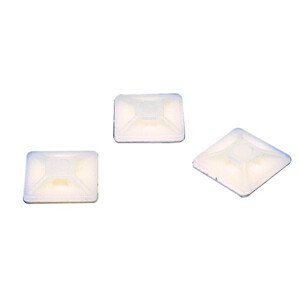 Fixapart CTMB 01 - samolepiaca príchytka pre sťahovacie pásky 3.6mm, 19x19mm, biela