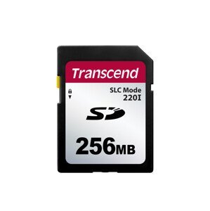 Transcend 256MB SD220I MLC priemyselná pamäťová karta (SLC mode), 22MB/s R, 20MB/s W, čierna