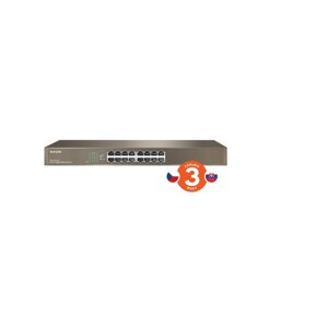 Tenda TEG1016G - 16-port Gigabit Ethernet Switch, 10/100/1000 Mbps, Fanless, Rackmount, Kov