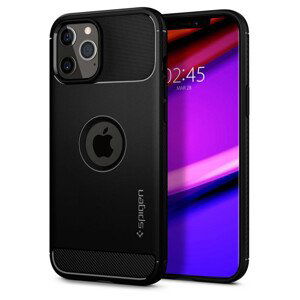 Ochranný kryt Spigen Rugged Armor pre Apple iPhone 12/iPhone 12 Pro (6,1") čierny