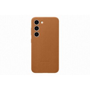 Samsung Kožený zadný kryt pre Samsung Galaxy S23 Camel