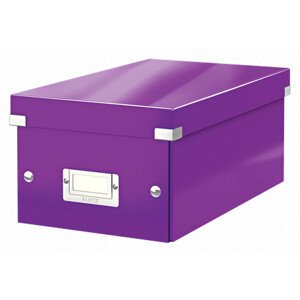 LEITZ Krabica na DVD Click&Store, purpurová