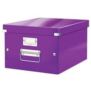 LEITZ Univerzálna krabica Click&Store, veľkosť M (A4), purpurová