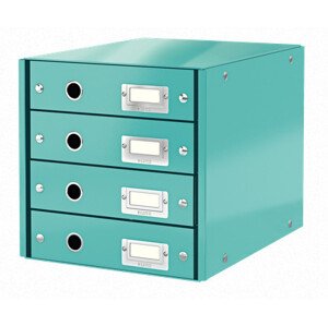 LEITZ Zásuvkový box Click&Store, 4 zásuvky, ľadovo modrá