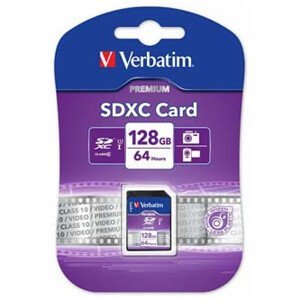 Verbatim pamäťová karta Secure Digital Card Premium U1, 128GB, SDXC, 44025, UHS-I U1 (Class 10)