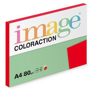 Xerografický papier Coloraction, Čile, A4, 80 g/m2, tmavo červený, 100 listov, vhodný pre atramentový tlač