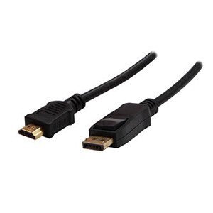 Video kábel DisplayPort samec - HDMI samec, 5m, čierna, Logo blister