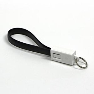 USB kábel (2.0), USB A samec - microUSB samec, 49160, 0.2m, černý, kľúčenka