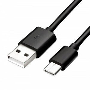 Logo USB kábel (2.0), USB A samec - USB C samec, 1m, černý, blister