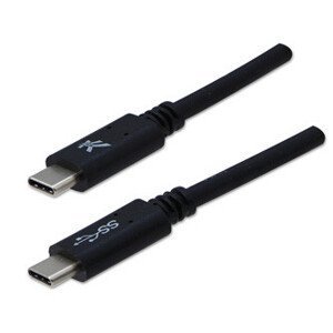 USB kábel (3.2 gen 1), USB C samec - USB C samec, 1m, 5 Gb/s, 5V/3A, čierny