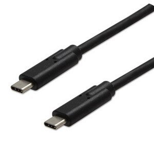 USB kábel (3.2 gen 2), USB C samec - USB C samec, 1m, 10 Gb/s, 5V/3A, čierny