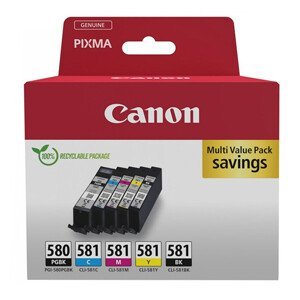 CANON PGI-580 - originálna cartridge, čierna + farebná, 5,6ml