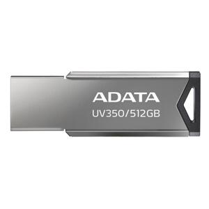 ADATA Flash Disk 512GB UV350, USB 3.2 Dash Drive, tmavo strieborná textúra kov