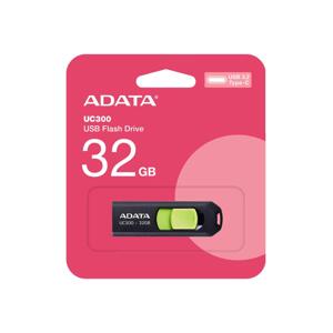 ADATA Flash Disk 32GB UC300, USB-C 3.2, čierno-zelená