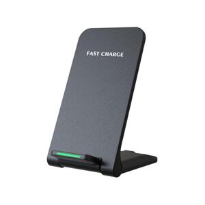 1stCOOL bezdrôtová QI nabíjačka H18, skladací stojan, USB-C, čierna