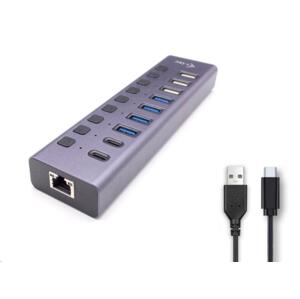 i-tec USB 3.0/USB-C nabíjací HUB 9port LAN + Power Adapter 60 W