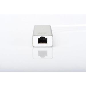 DIGITUS USB 3.0 HUB, 3 porty a Gigabit LAN adaptér 3xUSB A/F, 1xUSB A/M, 1xRJ45 LAN, Win/Mac OS