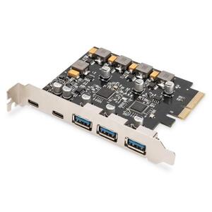 Digitus USB 3.1 prídavná karta PCI Express 2x USB-C + 3x USB A