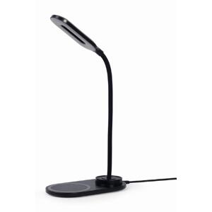 Gembird Bezdrôtová QI nabíjačka 10W, LED lampička, čierna