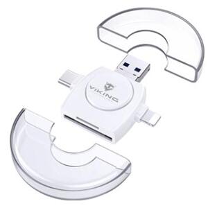 VIKING ČÍTAČKA PAMÄŤOVÝCH KARIET V4 USB3.0 4V1 biela