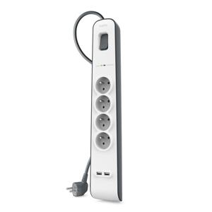 Belkin prepäťová ochrana BSV401 - 4-zásuvka, 2xUSB/2.4A, 2m