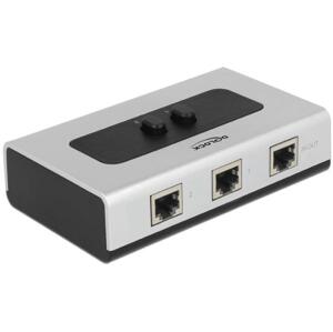 Delock Switch RJ45 10/100/1000 Mb/s 2 porty manuálne - obojsmerný