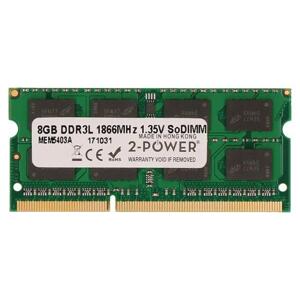 2-Power 8GB PC3L-14900S 1866MHz DDR3 CL13 1.35V SoDIMM 2Rx8 1.35V (DOŽIVOTNÁ ZÁRUKA)